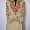 Mehreen Short Cotton Aari Sleeve Work Cream Kurti