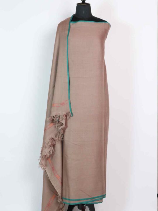 Kashmiri Dussa Shawl Nooruddin Beige Premium Wool | Double Layer