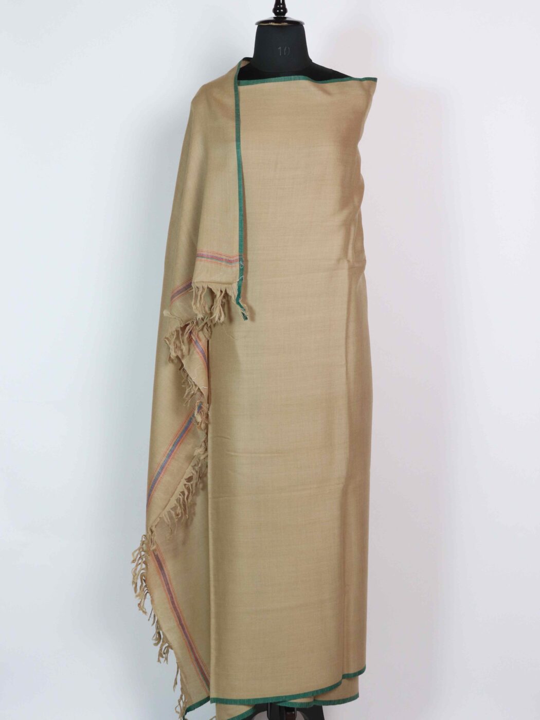Single Layer Brown Dussa Shawl Kashmiri Made of Premium Wool
