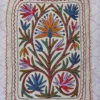 Rectangle Wool Namda Adorned with Black Hand Aari Work