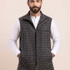 Grey Kashmiri Tweed Half Jacket for Men