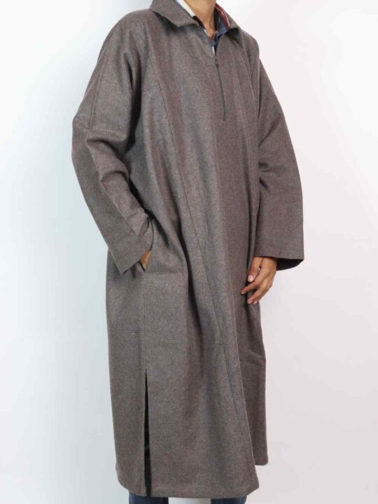 Grey Premium Handloom Tweed Pheran for Men
