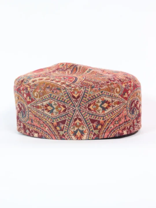 Kashmiri Premium Traditional Beige Handcrafted Kani Cap