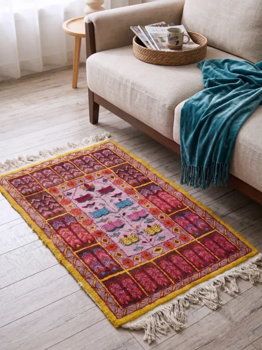 Handmade Woolen Kashmiri Carpet – Traditional Weaving