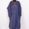 Blue Raffal Wool Pheran With All-over Jaal Hand Sozni Work