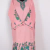 Pink Raffal Wool Pheran With Paper Machie Heavy Damaan ,Work