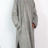Shabir Kashmiri Light Grey Boxes Tweed Pheran