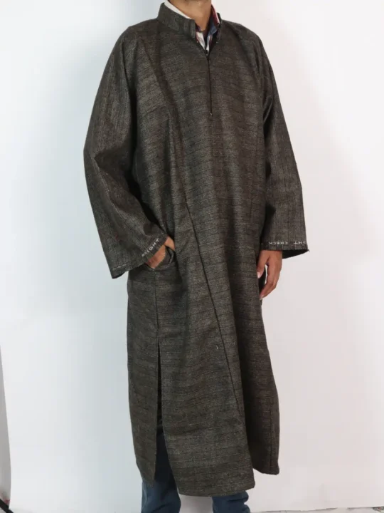 Yousuf Tweed Kashmiri Men’s Dark Grey Pheran
