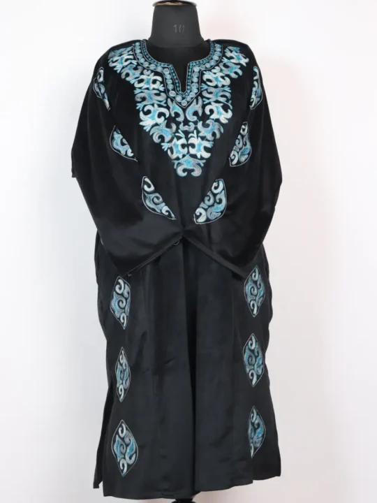 Black Velvet Aari and Zari Embroidery Rukhsana Pheran