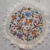 Kashmiri Wool Hand Aari Work Round Namda (3ft)