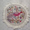 Wool Kashmiri Hand Aari Embroidery Round Namda (3ft)