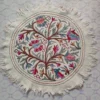 Hand Aari Work Wool Embroidery Kashmiri Round Namda (3 ft)