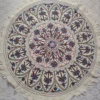 Kashmiri Wool Hand Aari Embroidery Round Namda (5ft)