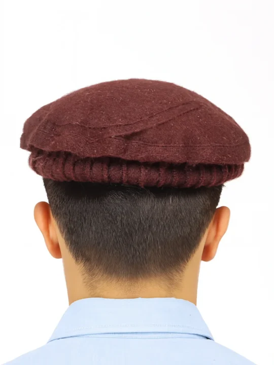 Wine Pakol Cap Original | Floral Afghani Handmade