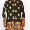 Sharmeen Black Premium Tweed Aari Embroidery Coat