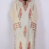 Raffal Wool Cream Pheran with Hand Aari Work