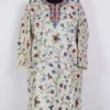 Raffal Wool White Hand Aari Embroidery Pheran