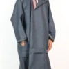 Dark Blue Traditional Kashmiri Pandit Style Loose Pheran
