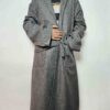Grey Kashmiri Dressing Robe Tweed | Men Plain Gown