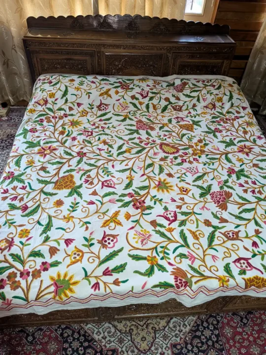Shalimar Hand Crewel Bed Cover