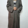 Lakeer Grey Kashmiri Tweed Plain Men Gown | Bathrobe for Winter