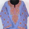 Purple Cashmilon Wool Sozni Embroidery Sleeve Pheran