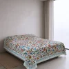 Hand Crewel Cotton Embroidered Kashmiri Bed Cover