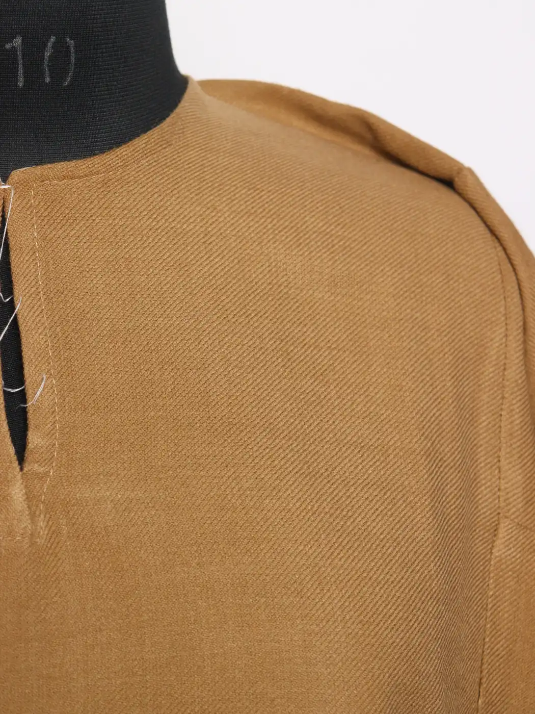 Beige Plain Cashmilon Pheran | With No Embroidery - Image 2