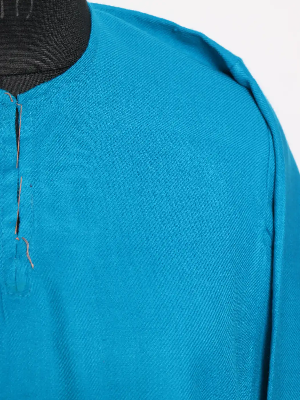 Sky Blue Plain Cashmilon Pheran | With No Embroidery - Image 2