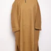 Beige Plain Cashmilon Pheran | With No Embroidery