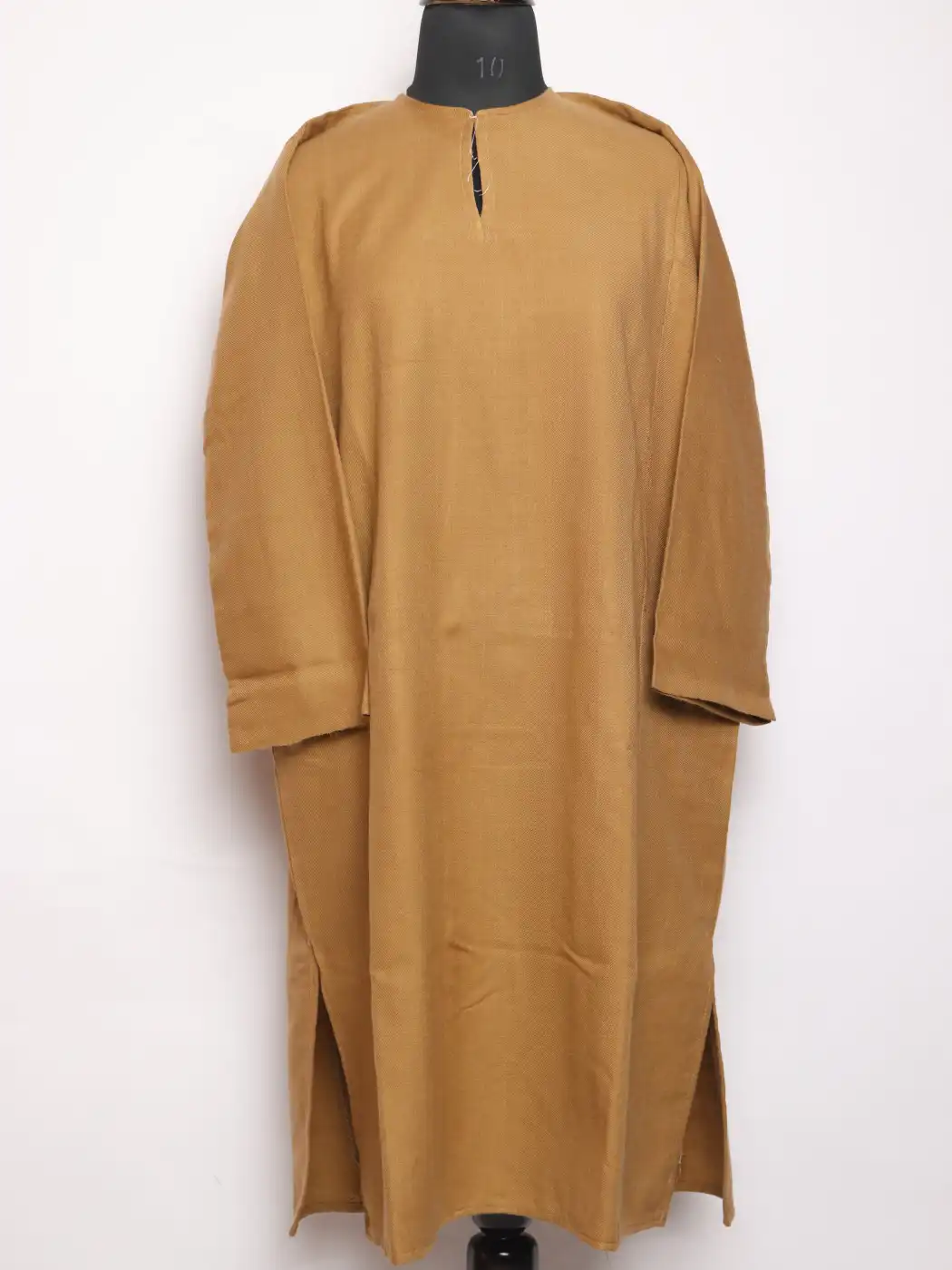 Beige Plain Cashmilon Pheran | With No Embroidery