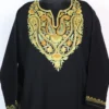 Black Cashmilon Wool Pheran with Aari Embroidery