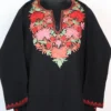 Black Cashmilon Wool Aari Embroidery Pheran Yasmeen