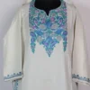 Cashmilon Wool Aari Embroidery White Naseem Pheran