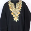 Shaheen Cashmilon Wool Black Pheran with Aari Work