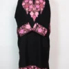 Black Pheran with Heavy Border and Sleeve Aari Embroidery in Cashmilon Wool