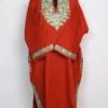 Rustic Orange Booti Aari Work Farhana Pheran in Cashmilon Wool