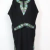 Chinar Border Aari Embroidery Black Pheran in Cashmilon Wool