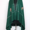 Cashmilon Wool Green Women Nigeen Shawl with Hand Sozni Embroidery