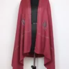Magenta Hand Sozni Embroidery Womens Nigeen Shawl in Cashmilon Wool
