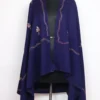 Cashmilon Wool Navy Blue Sozni Shawl with Taroob Hand Sozni Embroidery