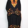 Huda Black Aari Work Jaal Border Pheran in Cashmilon Wool