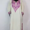 Najma White Cashmilon Wool Aari Embroidery Pheran
