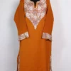 Mustard Cashmilon Wool Zari Embroidery Pheran