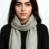 Leebah Pure Pashmina Light Grey Muffler for Ladies