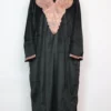 Black Loose Velvet Samina Pheran with Zari Tilla Embroidery