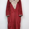 Shaziya Zari Tilla Work Maroon Loose Pheran in Velvet