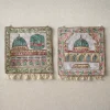 Silk Chain Stitch Embroidery Kashmiri Wall Hanging - Masjid Nabawi and Ka'ba