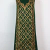 Dark Green 2pc Suit in Cashmilon Wool with Full Panel Aari Work