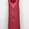 2pc Maroon Suit Mahira in Crush Cotton with Jaal Aari Work